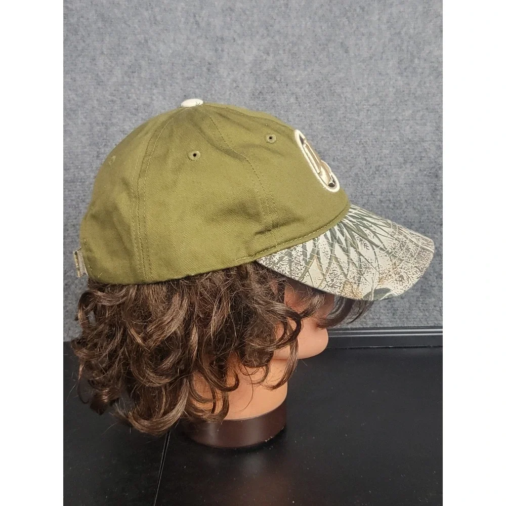 GameGuard Outdoors Hat Men OS Olive Green Embroidered Logo Camo Bill Hunting Cap
